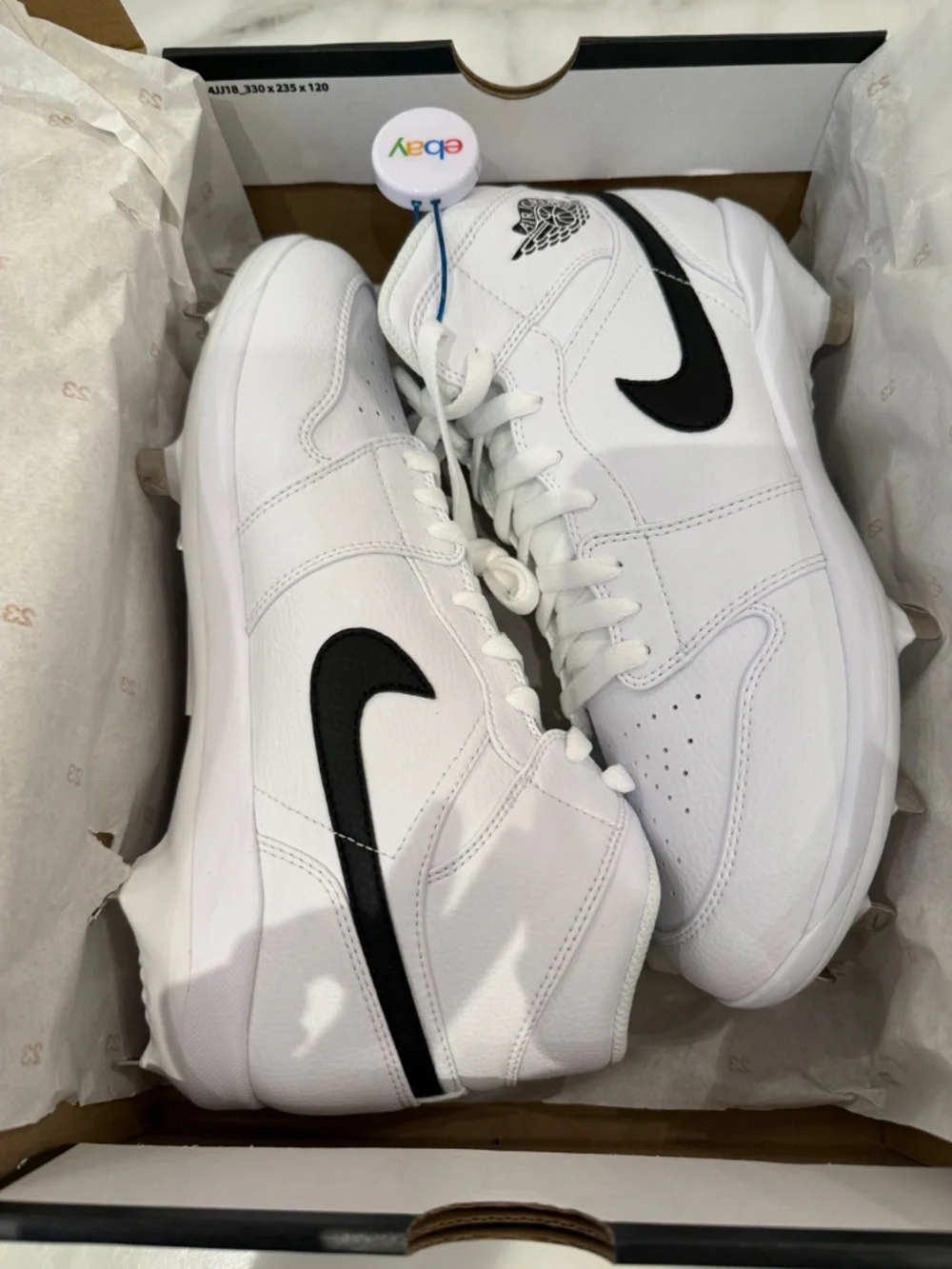 Jordan 1 Retro Metal Cleats, Men's size 9 1/2